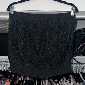 Anthropologie Black Dasha Eyelet Tube Top